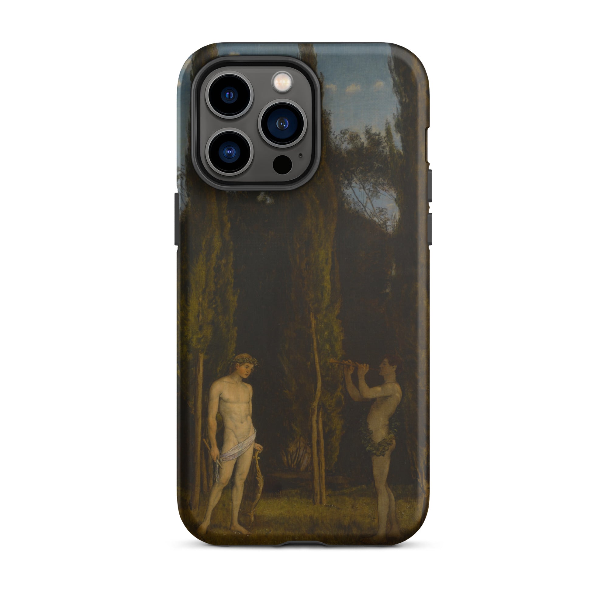 Apollo & Marsyas Hans Thoma Greek Myth Iphone Case, 14 Pro Max / Matte, Iphone Case Classical Art