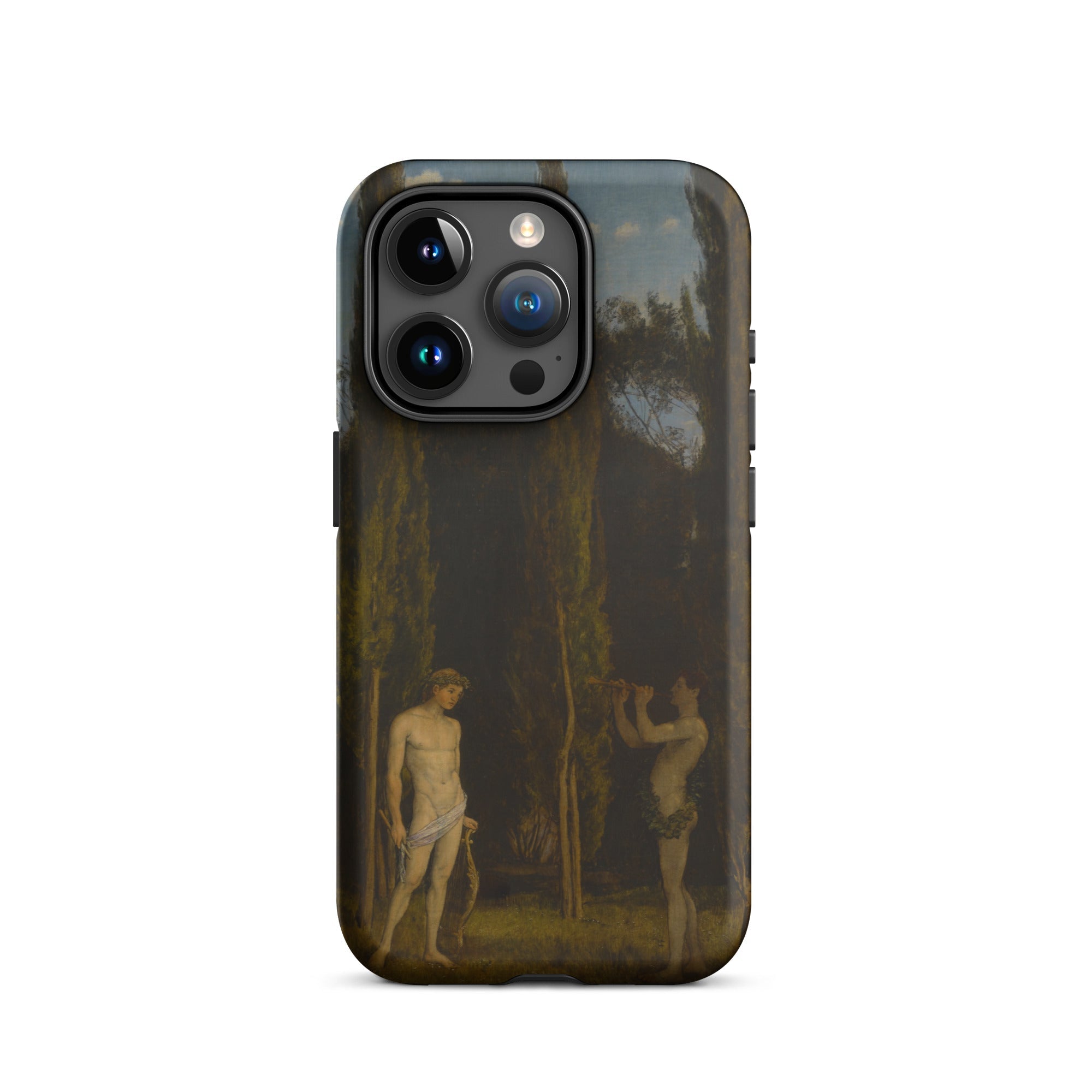 Apollo & Marsyas Hans Thoma Greek Myth Iphone Case, 15 Pro / Matte, Art Adorned Smartphone Case