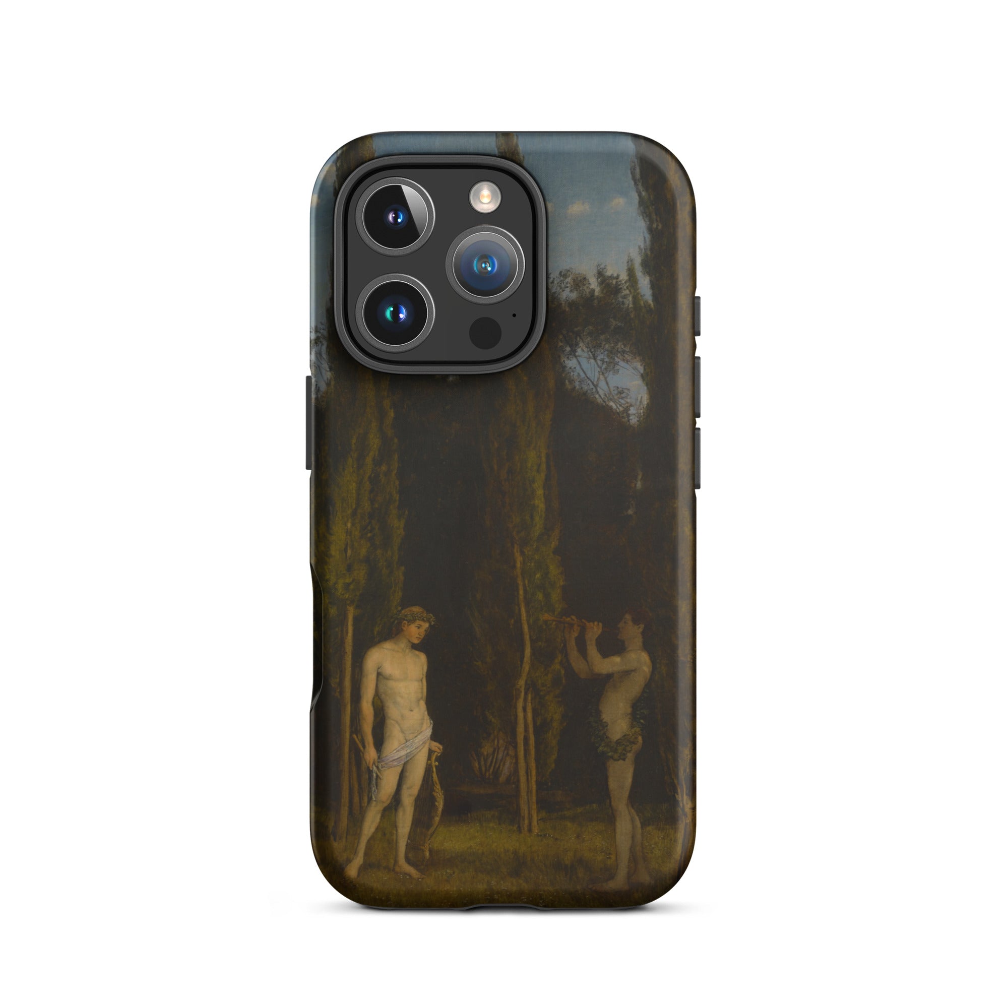 Apollo & Marsyas Hans Thoma Greek Myth Iphone Case, 16 Pro / Matte, Art Adorned Phone Case