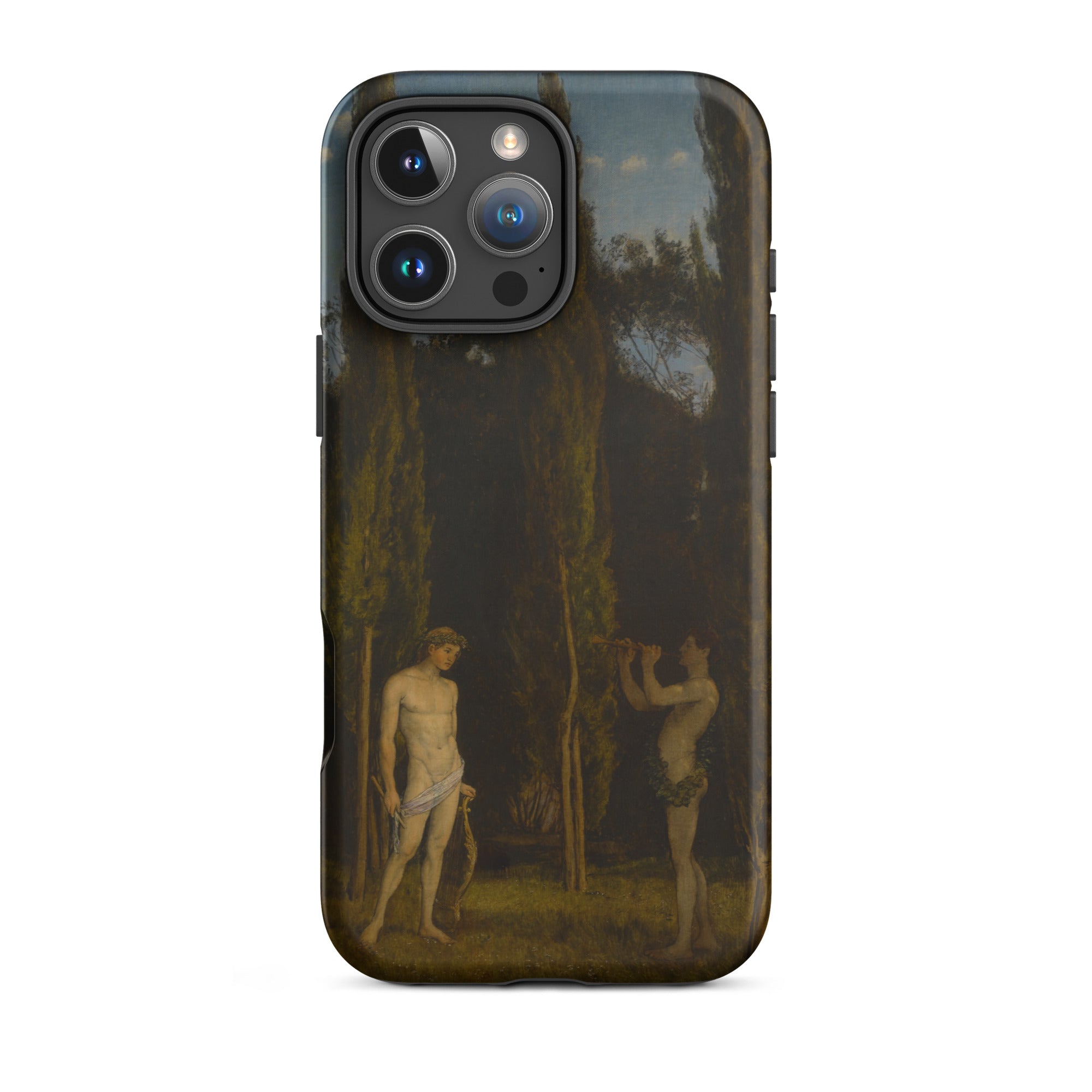 Apollo & Marsyas Hans Thoma Greek Myth Iphone Case, 16 Pro Max / Matte, Artistic Phone Case