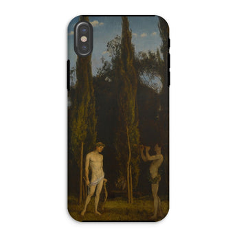 Apollo & Marsyas - Hans Thoma Greek Myth Iphone Case, Xs / Matte, Phone Case Classical Art