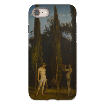 Apollo & Marsyas - Hans Thoma Greek Myth Phone Case Iphone 8 / Matte Phone Case Classical Painting Greek Myth
