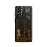 Apollo & Marsyas - Hans Thoma Greek Myth Phone Case Samsung Galaxy S21 / Matte Black Phone Case Dark Moody Painting Two Nude Greek Myth