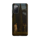 Apollo & Marsyas Hans Thoma Greek Myth Samsung Case, Galaxy S20 Fe / Matte, Black Smartphone Case Classical Painting Two Figures Forest