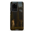 Apollo & Marsyas Hans Thoma Greek Myth Samsung Case, Galaxy S20 Ultra / Matte, Black Smartphone Case Classical Painting Two Figures Forest