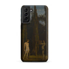 Apollo & Marsyas Hans Thoma Greek Myth Samsung Case, Galaxy S21 Plus / Matte, Black Phone Case Classical Painting Two Figures Dark