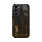 Apollo & Marsyas Hans Thoma Greek Myth Samsung Case, Galaxy S23 Plus / Matte, Black Phone Case Classical Painting Two Figures Dark