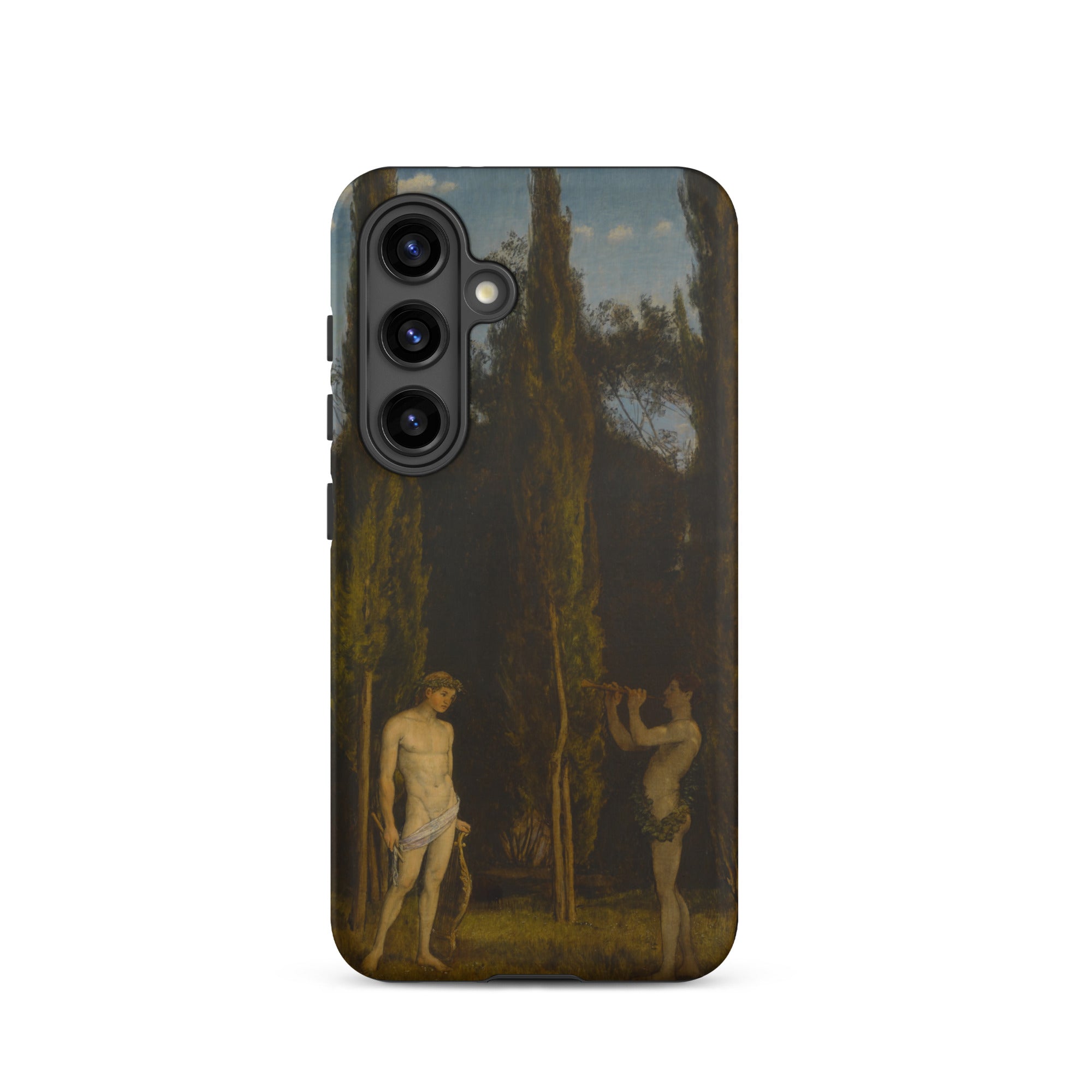 Apollo & Marsyas Hans Thoma Greek Myth Samsung Case, Galaxy S24 / Matte, Phone Case Classical Painting Two Figures Forest