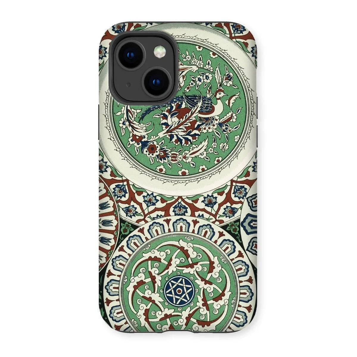 Arabesque Pattern - Auguste Racinet Iphone Case, 14 / Matte, Decorative Phone Case Intricate Green White Red Floral