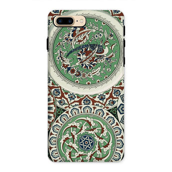 Arabesque Pattern - Auguste Racinet Iphone Case 8 Plus / Matte Ornate Phone Case Intricate Islamic-style Patterns Green White Auguste