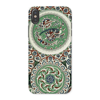Arabesque Pattern - Auguste Racinet Iphone Case, x / Matte, Decorative Phone Case Intricate Islamic-style Patterns Medallions Green