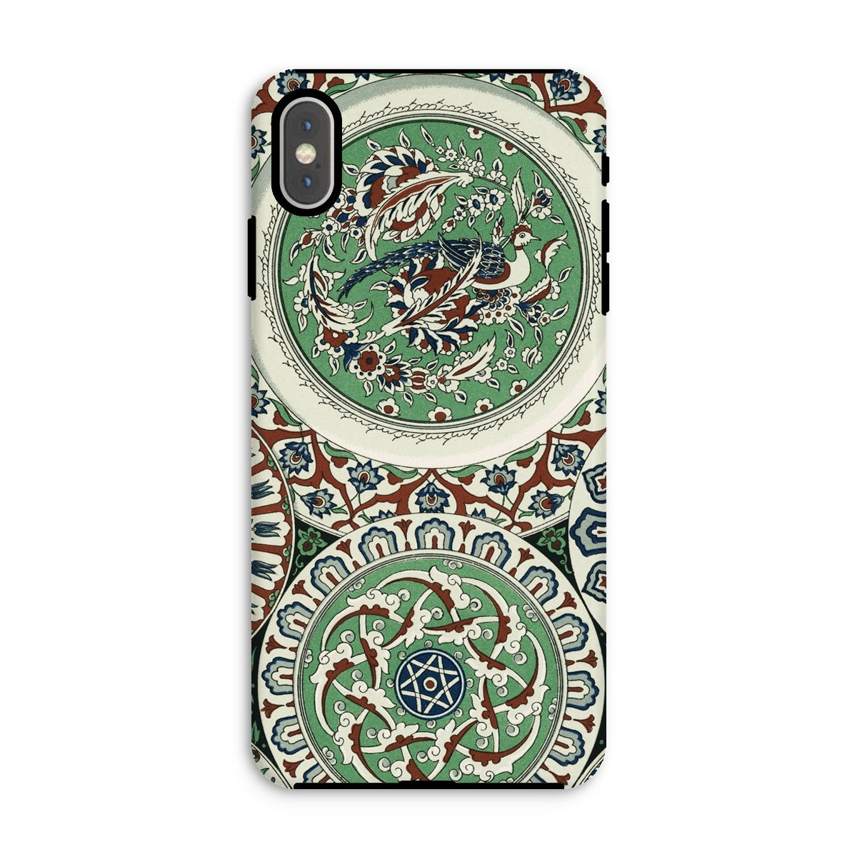 Arabesque Pattern Auguste Racinet Iphone Case, Xs Max / Matte, Ornate Phone Case Intricate Green White Red Circular