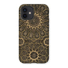 Arabic Ceiling - Emile Prisses D’avennes Iphone Case, 12 / Matte, Phone Case Intricate Gold Black Islamic Geometric Mandala