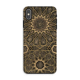 Arabic Ceiling - Emile Prisses D’avennes Iphone Case, Xs Max / Matte, Phone Case Intricate Gold Black Mandala Pattern