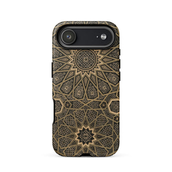 Arabic Ceiling - Emile Prisses D’avennes Phone Case Iphone 17 Air / Matte Gold Brown Geometric Patterned Phone Case Intricate Design Arabic