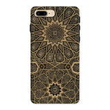 Arabic Ceiling - Emile Prisses D’avennes Phone Case Iphone 8 Plus / Matte Phone Case Intricate Black Gold Mandala Pattern Arabic Ceiling,