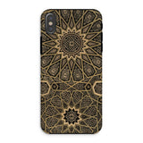 Arabic Ceiling - Emile Prisses D’avennes Phone Case Iphone Xs / Matte Phone Case Intricate Gold Black Mandala Patterns Arabic Ceiling,