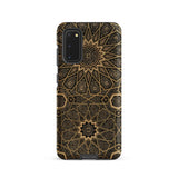 Arabic Ceiling - Emile Prisses D’avennes Phone Case Samsung Galaxy S20 / Matte Sleek Black Phone Case Adorned Intricate Gold Geometric