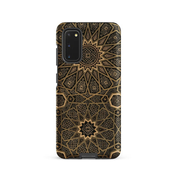 Arabic Ceiling - Emile Prisses D’avennes Phone Case Samsung Galaxy S20 / Matte Sleek Black Phone Case Adorned Intricate Gold Geometric
