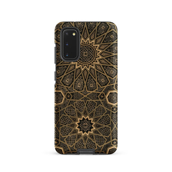 Arabic Ceiling - Emile Prisses D’avennes Samsung Case, Galaxy S20 / Matte, Smartphone Case Intricate Gold Black Geometric Pattern