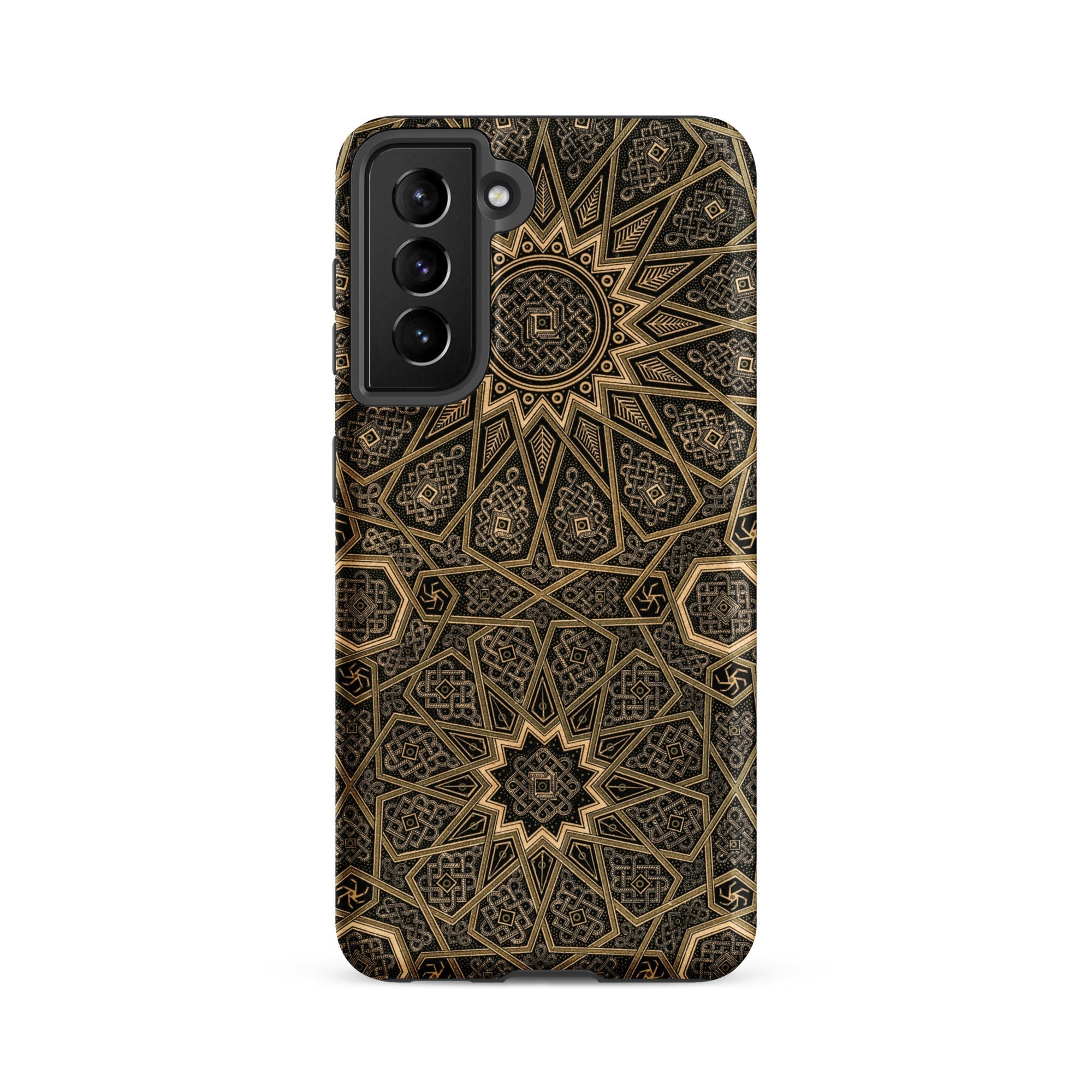 Arabic Ceiling Emile Prisses D’avennes Samsung Case, Galaxy S21 Fe / Matte, Smartphone Case Intricate Gold Black Geometric Pattern
