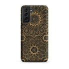 Arabic Ceiling Emile Prisses D’avennes Samsung Case, Galaxy S21 Plus / Matte, Smartphone Case Intricate Gold Black Geometric Pattern