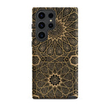 Arabic Ceiling - Emile Prisses D’avennes Samsung Case, Galaxy S23 Ultra / Matte, Smartphone Case Ornate Gold Black Geometric Pattern