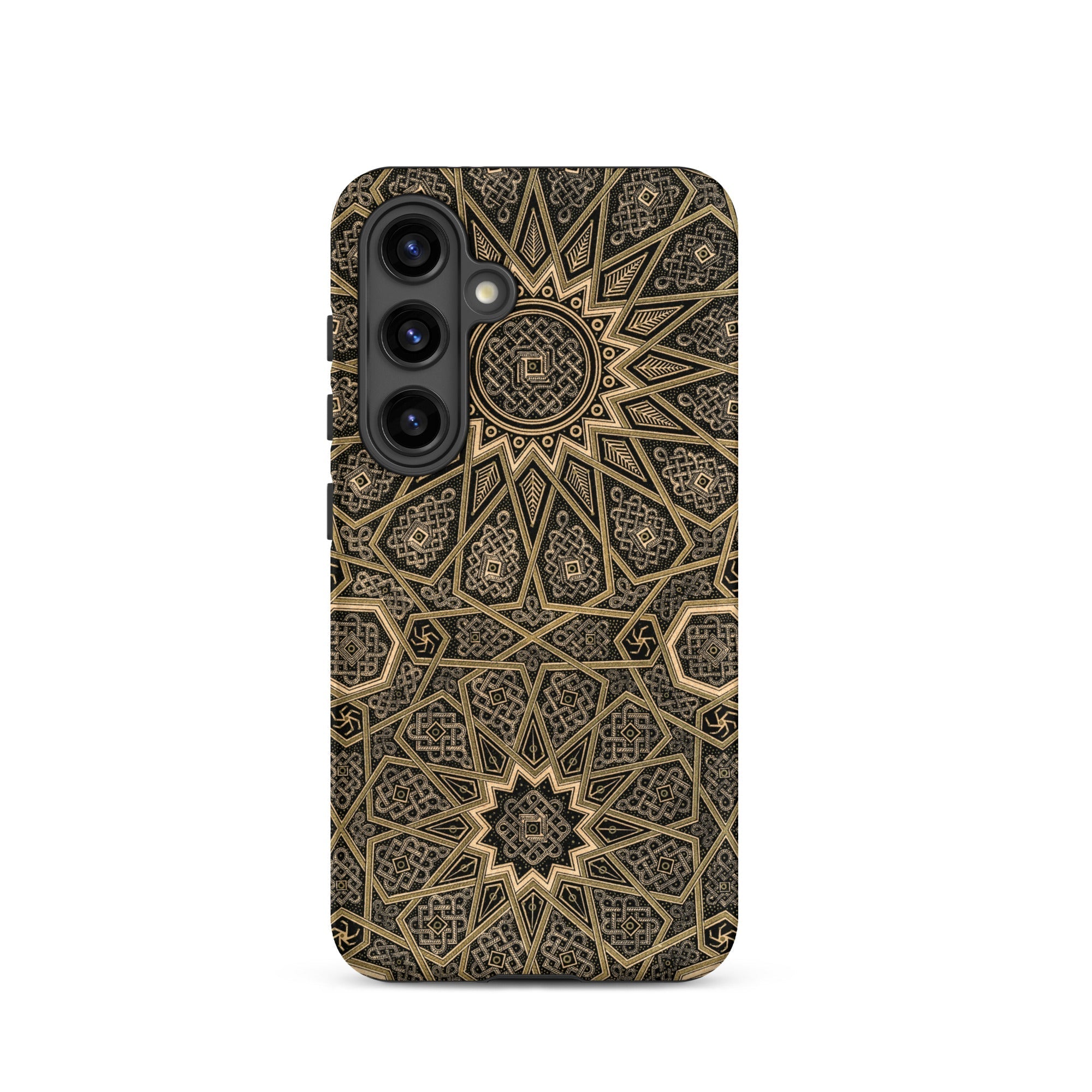 Arabic Ceiling Emile Prisses D’avennes Samsung Case, Galaxy S24 / Matte, Black Gold Smartphone Case Intricate Geometric Pattern