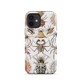 Arachnida - Ernst Haeckel Spider Taxonomy Phone Case Iphone 12 / Matte Spider-patterned, Dissecting Table Spiders Mobile Cases