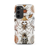Arachnida - Ernst Haeckel Spider Taxonomy Phone Case Samsung Galaxy S23 Plus / Matte White Adorned Detailed Illustration Spiders Earthy,