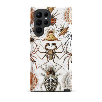 Arachnida - Ernst Haeckel Spider Taxonomy Phone Case Samsung Galaxy S22 Ultra / Matte White Phone Case Adorned Detailed Illustration