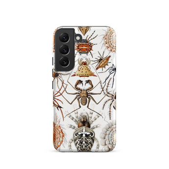 Arachnida - Ernst Haeckel Spider Taxonomy Phone Case Samsung Galaxy S22 / Matte White Phone Case Adorned Detailed Illustration Spiders