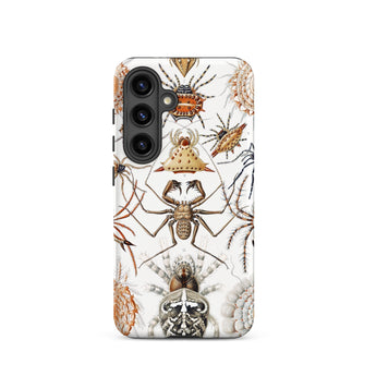 Arachnida - Ernst Haeckel Spider Taxonomy Phone Case Samsung Galaxy S24 / Matte White Phone Case Adorned Detailed Illustration Spiders