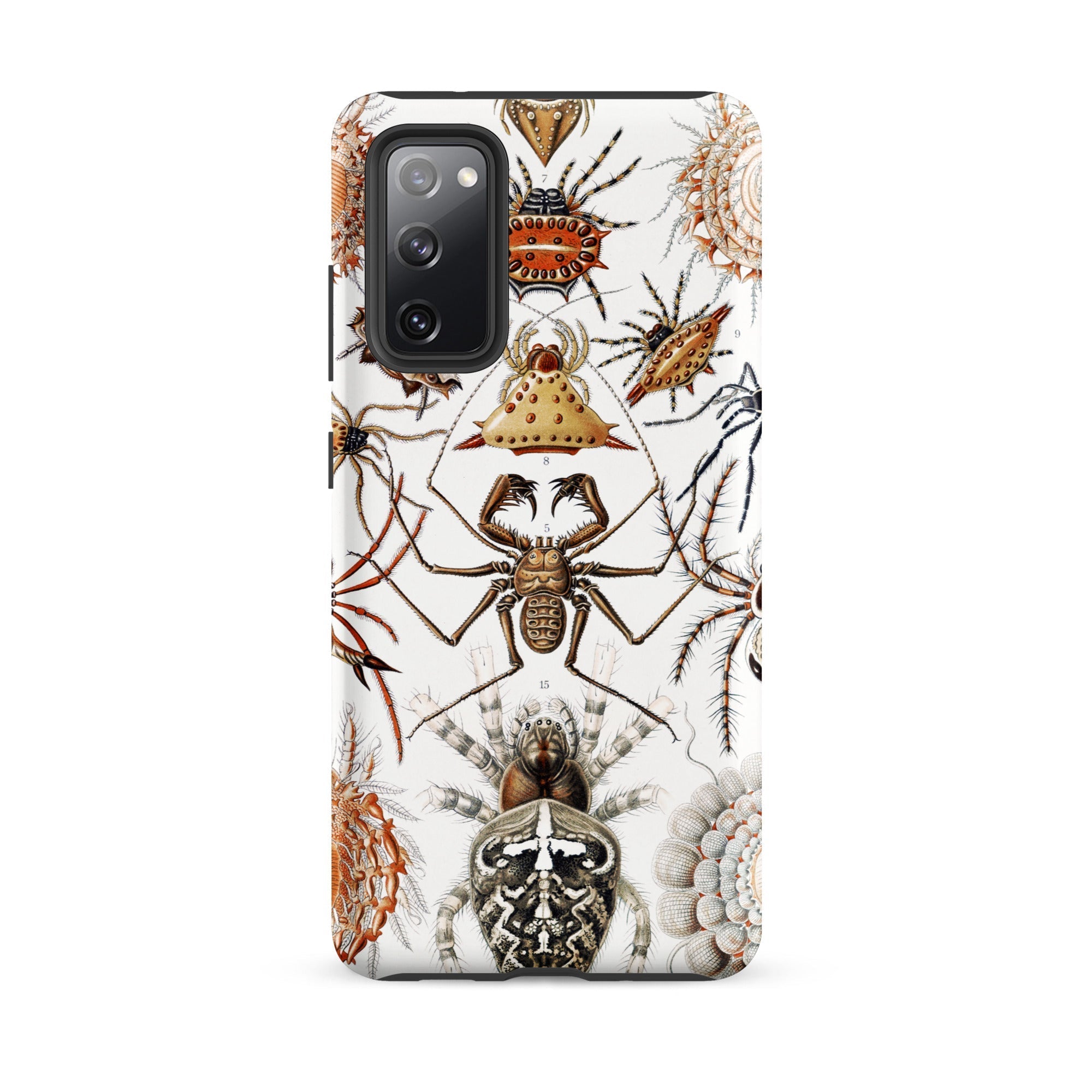 Arachnida Ernst Haeckel Spider Taxonomy Samsung Case, Galaxy S20 Fe / Matte, Smartphone White Case Detailed Illustration Spiders