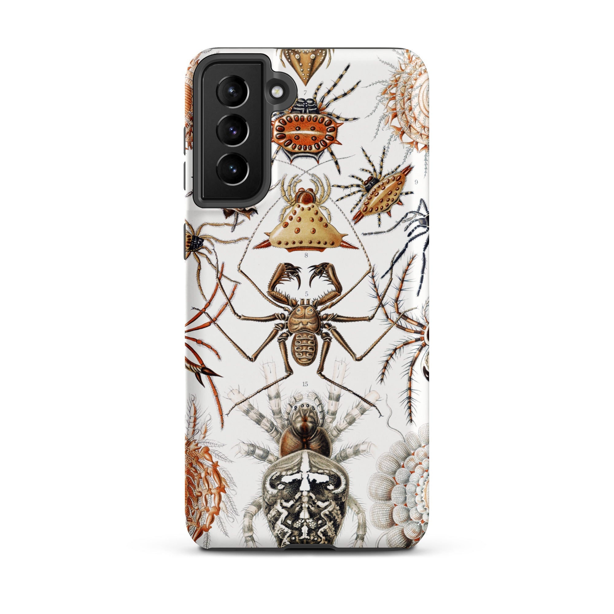 Arachnida Ernst Haeckel Spider Taxonomy Samsung Case, Galaxy S21 Plus / Matte, White Smartphone Case Spider Illustrations