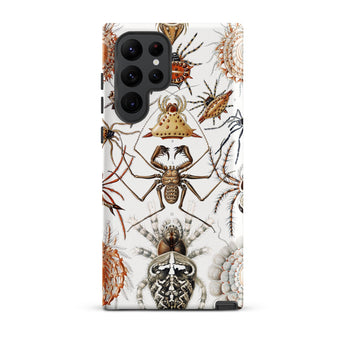 Arachnida - Ernst Haeckel Spider Taxonomy Samsung Case, Galaxy S22 Ultra / Matte, Smartphone White Case Vintage Illustration Spiders