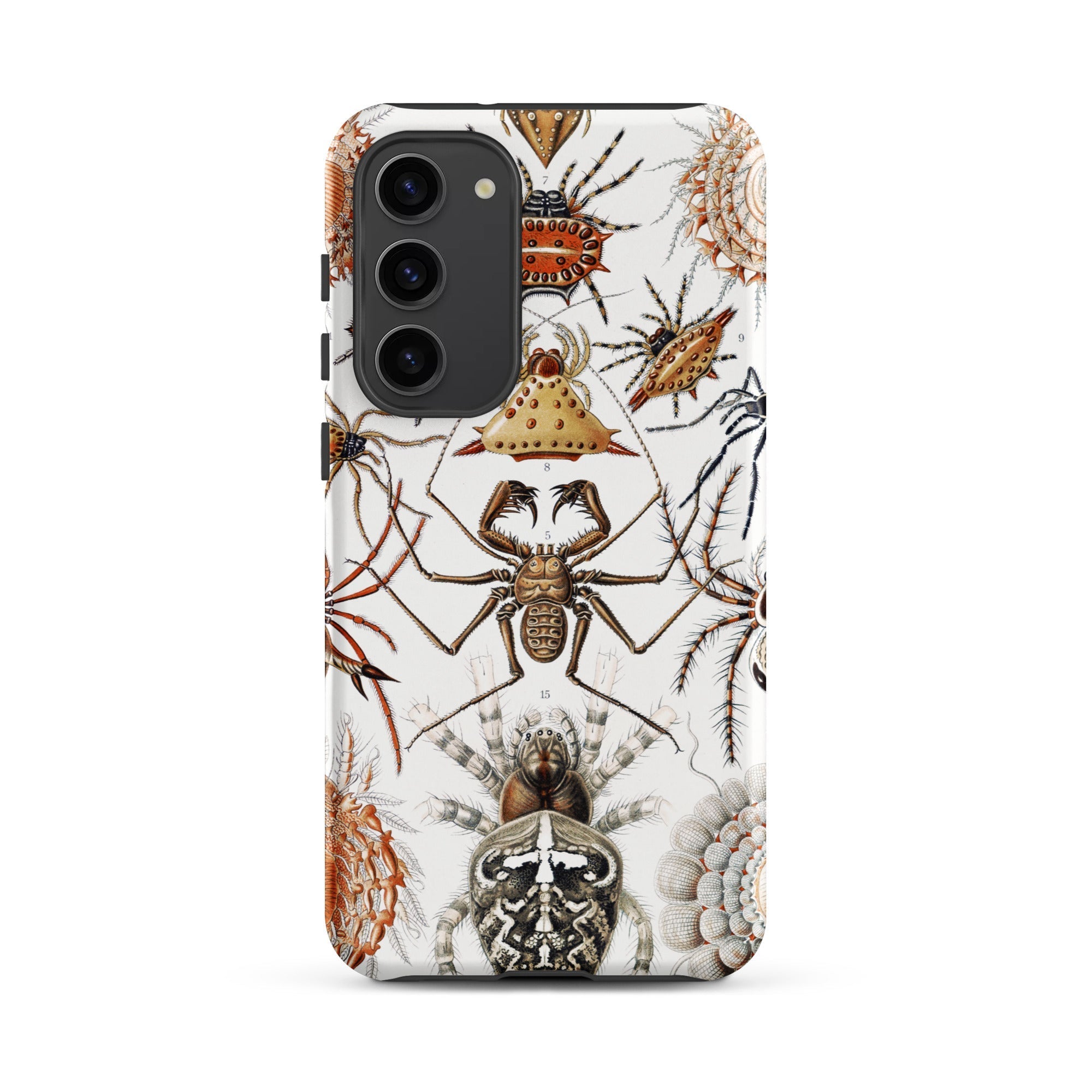 Arachnida Ernst Haeckel Spider Taxonomy Samsung Case, Galaxy S23 Plus / Matte, Phone Case Detailed Colorful Pattern Spiders