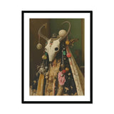 Aradia - Pagan Priestess Art Print, Animal Skull Decorated Ornaments Beads Objects