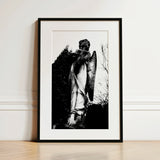 Archangel Holding Cross Art Print / Canvas, 12x18’’ / 31x46cm / Black Frame / Matboard, Posters Prints & Visual Artwork, Toby Leon