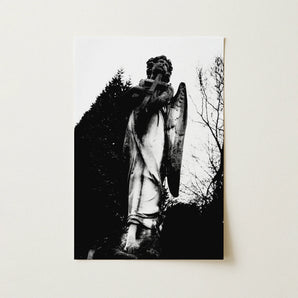 Archangel Holding Cross Art Print / Canvas, 12x18’’ / 31x46cm / Unframed / no Border, Posters Prints & Visual Artwork, Toby Leon