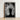 Black-framed Black-and-white Art Print Silhouette Angel Statue Cloudy Garden Cemetery, Rough Stone Plinth, Carved, Climbs, Camera Crouches