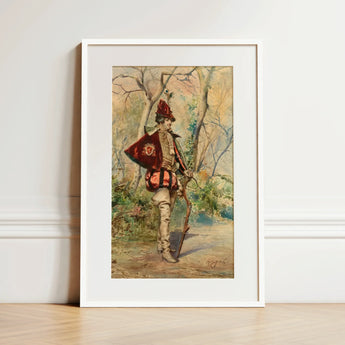 Archer - Casimiro Tomba Art Print / Canvas, 12x18’’ / 31x46cm / White Frame / Matboard, Posters Prints & Visual Artwork, Toby Leon