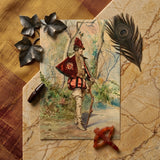 Archer - Casimiro Tomba Art Print / Canvas Vintage-style Illustration Soldier Red Gold Armor Bow Casimiro Tomba’s Archer, Tomba Art Print,