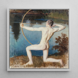 Archer - Vaino Blomstedt Art Print / Canvas, 12x12’’ / 31x31cm / White Frame, Posters Prints & Visual Artwork, Toby Leon