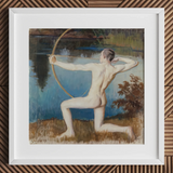 Archer - Vaino Blomstedt Art Print / Canvas, 12x12’’ / 31x31cm / White Frame / Matboard, Posters Prints & Visual Artwork, Toby Leon