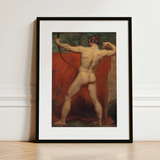 Archer - lámina artística de William Etty / Lienzo, 12x16’’ / 31x41cm / Marco negro / Paspartú, pósters, impresiones y arte visual, Toby Leon