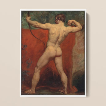 Archer - lámina artística de William Etty / Lienzo, 12x16’’ / 31x41cm / Marco blanco, pósters, impresiones y arte visual, Toby Leon