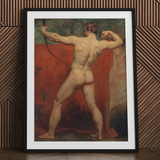 Archer - lámina artística de William Etty / Lienzo, 24x32’’ / 61x81cm / Marco negro / Paspartú, pósters, impresiones y arte visual, Toby Leon