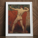 Archer - lámina artística de William Etty / Lienzo, 24x32’’ / 61x81cm / Marco blanco / Paspartú, pósters, impresiones y arte visual, Toby Leon
