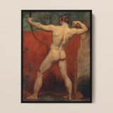 Archer - William Etty Art Print / Canvas Framed Classical Oil Painting Muscular Nude Male Figure Etty’s Brush Tears, Hot Coal Pulled,